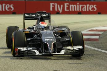 World © Octane Photographic Ltd. Friday 19th September 2014, Singapore Grand Prix, Marina Bay. - Formula 1 Practice 1. Sauber C33 – Adrian Sutil. Digital Ref: