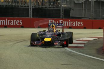 World © Octane Photographic Ltd. Friday 19th September 2014, Singapore Grand Prix, Marina Bay. Formula 1 Practice 1. Infiniti Red Bull Racing RB10 - Sebastian Vettel. Digital Ref: