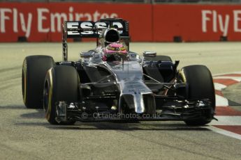 World © Octane Photographic Ltd. Friday 19th September 2014, Singapore Grand Prix, Marina Bay. - Formula 1 Practice 1. McLaren Mercedes MP4/29 - Jenson Button. Digital Ref: