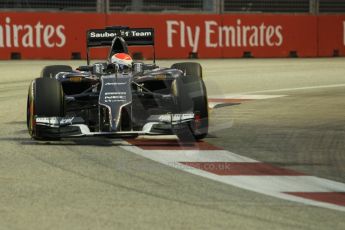 World © Octane Photographic Ltd. Friday 19th September 2014, Singapore Grand Prix, Marina Bay. - Formula 1 Practice 1. Sauber C33 – Adrian Sutil. Digital Ref: