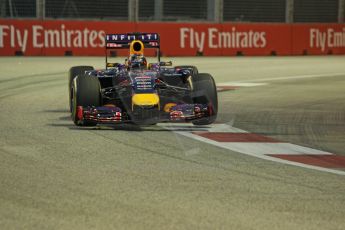 World © Octane Photographic Ltd. Friday 19th September 2014, Singapore Grand Prix, Marina Bay. Formula 1 Practice 1. Infiniti Red Bull Racing RB10 - Sebastian Vettel. Digital Ref: