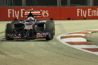 World © Octane Photographic Ltd. Friday 19th September 2014, Singapore Grand Prix, Marina Bay. - Formula 1 Practice 1. Scuderia Toro Rosso STR 9 – Daniil Kvyat. Digital Ref: