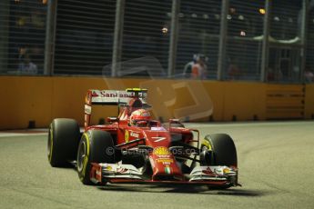 World © Octane Photographic Ltd. Friday 19th September 2014, Singapore Grand Prix, Marina Bay. - Formula 1 Practice 1. Scuderia Ferrari F14T – Kimi Raikkonen. Digital Ref: