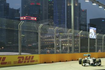 World © Octane Photographic Ltd. Friday 19th September 2014, Singapore Grand Prix, Marina Bay. - Formula 1 Practice 1. Mercedes AMG Petronas F1 W05 - Nico Rosberg. Digital Ref: