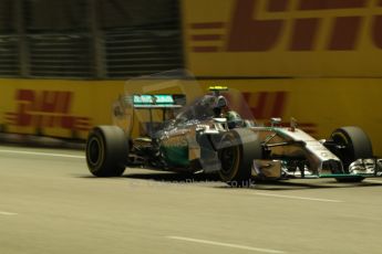 World © Octane Photographic Ltd. Friday 19th September 2014, Singapore Grand Prix, Marina Bay. - Formula 1 Practice 1. Mercedes AMG Petronas F1 W05 - Nico Rosberg. Digital Ref: