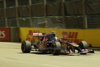 World © Octane Photographic Ltd. Friday 19th September 2014, Singapore Grand Prix, Marina Bay. - Formula 1 Practice 1. Scuderia Toro Rosso STR9 - Jean-Eric Vergne. Digital Ref: