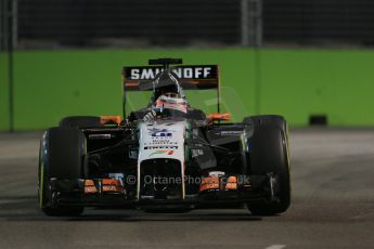 World © Octane Photographic Ltd. Friday 19th September 2014, Singapore Grand Prix, Marina Bay. - Formula 1 Practice 1. Sahara Force India VJM07 – Nico Hulkenburg. Digital Ref :