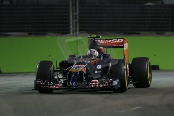 World © Octane Photographic Ltd. Friday 19th September 2014, Singapore Grand Prix, Marina Bay. - Formula 1 Practice 1. Scuderia Toro Rosso STR 9 – Daniil Kvyat. Digital Ref: