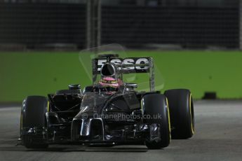 World © Octane Photographic Ltd. Friday 19th September 2014, Singapore Grand Prix, Marina Bay. - Formula 1 Practice 1. McLaren Mercedes MP4/29 - Jenson Button. Digital Ref: