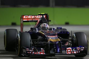 World © Octane Photographic Ltd. Friday 19th September 2014, Singapore Grand Prix, Marina Bay. - Formula 1 Practice 1. Scuderia Toro Rosso STR 9 – Daniil Kvyat. Digital Ref: