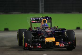 World © Octane Photographic Ltd. Friday 19th September 2014, Singapore Grand Prix, Marina Bay. - Formula 1 Practice 1. Infiniti Red Bull Racing RB10 – Daniel Ricciardo. Digital Ref: 1118LB1D0447