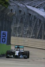 World © Octane Photographic Ltd. Friday 19th September 2014, Singapore Grand Prix, Marina Bay. - Formula 1 Practice 1. Mercedes AMG Petronas F1 W05 – Lewis Hamilton. Digital Ref: 1118LB1D9164