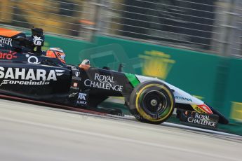 World © Octane Photographic Ltd. Friday 19th September 2014, Singapore Grand Prix, Marina Bay. - Formula 1 Practice 1. Lotus F1 Team E22 - Romain Grosjean. Digital Ref: 1118LB1D9246