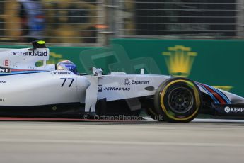 World © Octane Photographic Ltd. Friday 19th September 2014, Singapore Grand Prix, Marina Bay. - Formula 1 Practice 1. Williams Martini Racing FW36 – Valtteri Bottas. Digital Ref: 1118LB1D9268