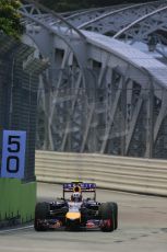 World © Octane Photographic Ltd. Friday 19th September 2014, Singapore Grand Prix, Marina Bay. - Formula 1 Practice 1. Infiniti Red Bull Racing RB10 – Daniel Ricciardo. Digital Ref: 1118LB1D9287