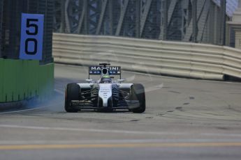 World © Octane Photographic Ltd. Friday 19th September 2014, Singapore Grand Prix, Marina Bay. - Formula 1 Practice 1. Williams Martini Racing FW36 – Felipe Massa. Digital Ref: 1118LB1D9463