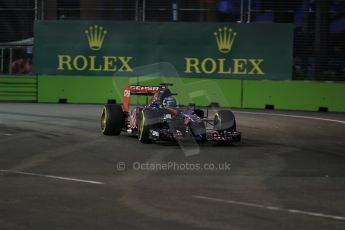 World © Octane Photographic Ltd. Friday 19th September 2014, Singapore Grand Prix, Marina Bay. - Formula 1 Practice 1. Scuderia Toro Rosso STR9 - Jean-Eric Vergne. Digital Ref: 1118LB1D9877