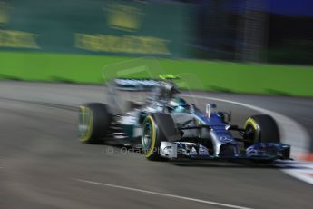 World © Octane Photographic Ltd. Friday 19th September 2014, Singapore Grand Prix, Marina Bay. - Formula 1 Practice 1. Mercedes AMG Petronas F1 W05 - Nico Rosberg. Digital Ref: 1118LB1D9940