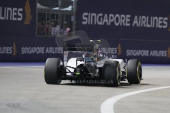 World © Octane Photographic Ltd. Friday 19th September 2014, Singapore Grand Prix, Marina Bay. - Formula 1 Practice 2. Williams Martini Racing FW36 – Valtteri Bottas. Digital Ref: