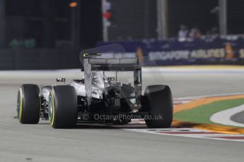 World © Octane Photographic Ltd. Friday 19th September 2014, Singapore Grand Prix, Marina Bay. - Formula 1 Practice 2. Mercedes AMG Petronas F1 W05 - Nico Rosberg. Digital Ref: