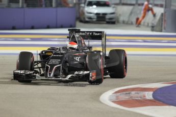 World © Octane Photographic Ltd. Friday 19th September 2014, Singapore Grand Prix, Marina Bay. - Formula 1 Practice 2. Sauber C33 – Adrian Sutil. Digital Ref: