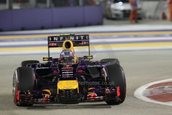 World © Octane Photographic Ltd. Friday 19th September 2014, Singapore Grand Prix, Marina Bay. - Formula 1 Practice 2. Infiniti Red Bull Racing RB10 – Daniel Ricciardo. Digital Ref: