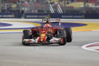 World © Octane Photographic Ltd. Friday 19th September 2014, Singapore Grand Prix, Marina Bay. - Formula 1 Practice 2. Scuderia Ferrari F14T – Kimi Raikkonen. Digital Ref: