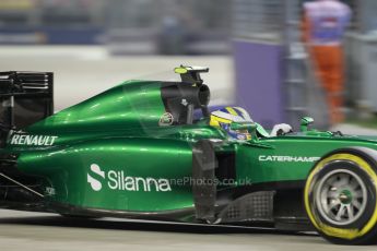 World © Octane Photographic Ltd. Friday 19th September 2014, Singapore Grand Prix, Marina Bay. - Formula 1 Practice 2. Caterham F1 Team CT05 – Marcus Ericsson. Digital Ref: