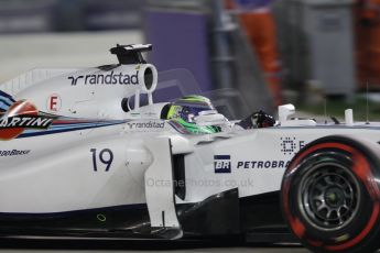 World © Octane Photographic Ltd. Friday 19th September 2014, Singapore Grand Prix, Marina Bay. - Formula 1 Practice 2. Williams Martini Racing FW36 – Felipe Massa. Digital Ref: