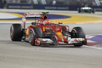 World © Octane Photographic Ltd. Friday 19th September 2014, Singapore Grand Prix, Marina Bay. - Formula 1 Practice 2. Scuderia Ferrari F14T – Kimi Raikkonen. Digital Ref: