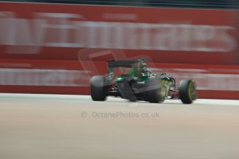 World © Octane Photographic Ltd. Friday 19th September 2014, Singapore Grand Prix, Marina Bay. - Formula 1 Practice 2. Caterham F1 Team CT05 – Kamui Kobayashi. Digital Ref: