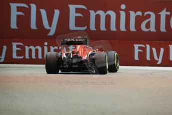 World © Octane Photographic Ltd. Friday 19th September 2014, Singapore Grand Prix, Marina Bay. - Formula 1 Practice 2. Marussia F1 Team MR03 – Max Chilton. Digital Ref: