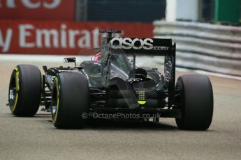 World © Octane Photographic Ltd. Friday 19th September 2014, Singapore Grand Prix, Marina Bay. - Formula 1 Practice 2. McLaren Mercedes MP4/29 - Jenson Button. Digital Ref: