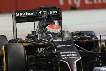 World © Octane Photographic Ltd. Friday 19th September 2014, Singapore Grand Prix, Marina Bay. - Formula 1 Practice 2. Sauber C33 – Adrian Sutil. Digital Ref: