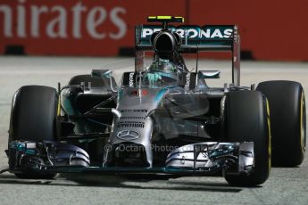 World © Octane Photographic Ltd. Friday 19th September 2014, Singapore Grand Prix, Marina Bay. - Formula 1 Practice 2. Mercedes AMG Petronas F1 W05 - Nico Rosberg. Digital Ref: