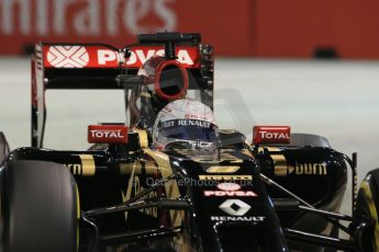 World © Octane Photographic Ltd. Friday 19th September 2014, Singapore Grand Prix, Marina Bay. - Formula 1 Practice 2. Lotus F1 Team E22 - Romain Grosjean. Digital Ref: