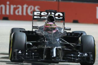 World © Octane Photographic Ltd. Friday 19th September 2014, Singapore Grand Prix, Marina Bay. - Formula 1 Practice 2. McLaren Mercedes MP4/29 - Jenson Button. Digital Ref: