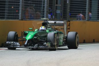 World © Octane Photographic Ltd. Friday 19th September 2014, Singapore Grand Prix, Marina Bay. - Formula 1 Practice 2. Caterham F1 Team CT05 – Marcus Ericsson. Digital Ref:
