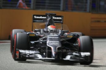 World © Octane Photographic Ltd. Friday 19th September 2014, Singapore Grand Prix, Marina Bay. - Formula 1 Practice 2. Sauber C33 – Adrian Sutil. Digital Ref: