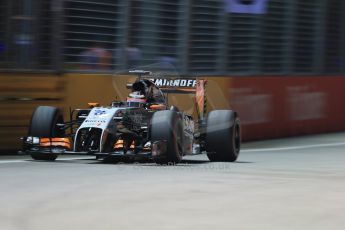 World © Octane Photographic Ltd. Friday 19th September 2014, Singapore Grand Prix, Marina Bay. - Formula 1 Practice 2. Sahara Force India VJM07 – Nico Hulkenburg. Digital Ref :