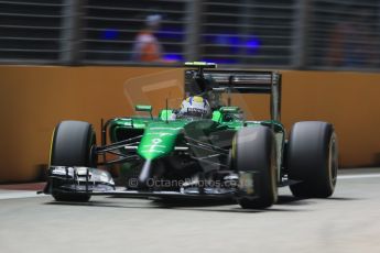 World © Octane Photographic Ltd. Friday 19th September 2014, Singapore Grand Prix, Marina Bay. - Formula 1 Practice 2. Caterham F1 Team CT05 – Marcus Ericsson. Digital Ref: