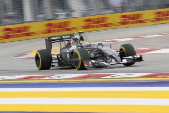World © Octane Photographic Ltd. Saturday 20th September 2014, Singapore Grand Prix, Marina Bay. - Formula 1 Practice 3. Sauber C33 – Esteban Gutierrez. Digital Ref :