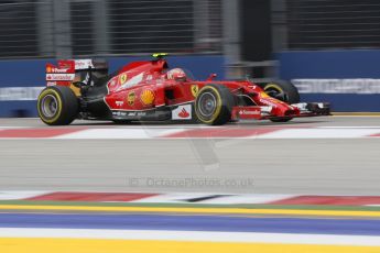 World © Octane Photographic Ltd. Saturday 20th September 2014, Singapore Grand Prix, Marina Bay. - Formula 1 Practice 3. Scuderia Ferrari F14T – Kimi Raikkonen. Digital Ref: