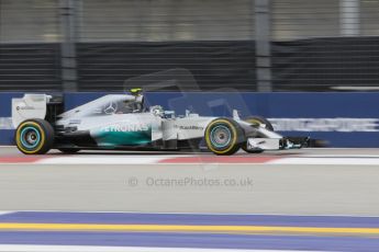 World © Octane Photographic Ltd. Saturday 20th September 2014, Singapore Grand Prix, Marina Bay. - Formula 1 Practice 3. Mercedes AMG Petronas F1 W05 - Nico Rosberg. Digital Ref: