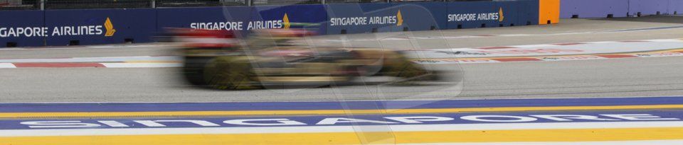 World © Octane Photographic Ltd. Saturday 20th September 2014, Singapore Grand Prix, Marina Bay. - Formula 1 Practice 3. Lotus F1 Team E22 – Pastor Maldonado. Digital Ref: