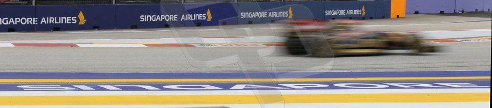World © Octane Photographic Ltd. Saturday 20th September 2014, Singapore Grand Prix, Marina Bay. - Formula 1 Practice 3. Lotus F1 Team E22 - Romain Grosjean. Digital Ref: