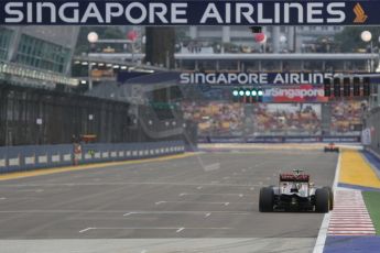 World © Octane Photographic Ltd. Saturday 20th September 2014, Singapore Grand Prix, Marina Bay. - Formula 1 Practice 3. Lotus F1 Team E22 – Pastor Maldonado. Digital Ref: