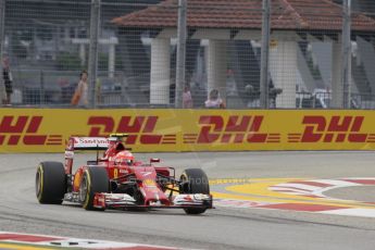World © Octane Photographic Ltd. Saturday 20th September 2014, Singapore Grand Prix, Marina Bay. - Formula 1 Practice 3. Scuderia Ferrari F14T – Kimi Raikkonen. Digital Ref: