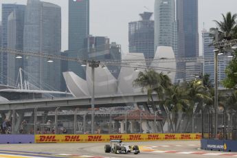 World © Octane Photographic Ltd. Saturday 20th September 2014, Singapore Grand Prix, Marina Bay. - Formula 1 Practice 3. Mercedes AMG Petronas F1 W05 – Lewis Hamilton. Digital Ref: