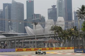 World © Octane Photographic Ltd. Saturday 20th September 2014, Singapore Grand Prix, Marina Bay. - Formula 1 Practice 3. Mercedes AMG Petronas F1 W05 - Nico Rosberg. Digital Ref: